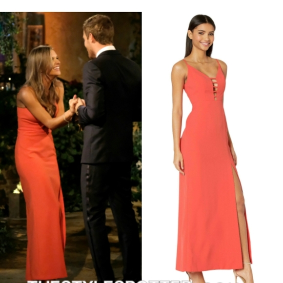 BGMAXAZRIA Women's Strappy Caged Gown,size 12 ,Color: Poinsettia - Picture 3 of 10